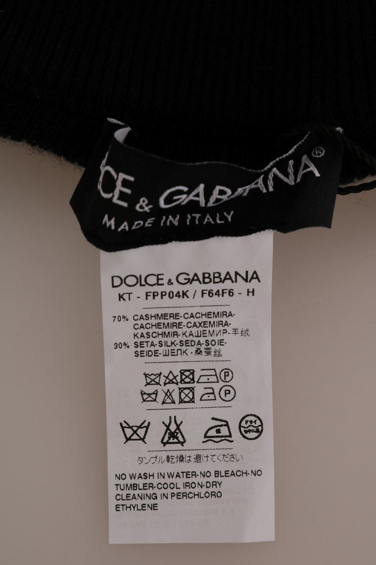 Чорапогащи от кашмир и коприна Dolce & Gabbana с черни еластични елементи