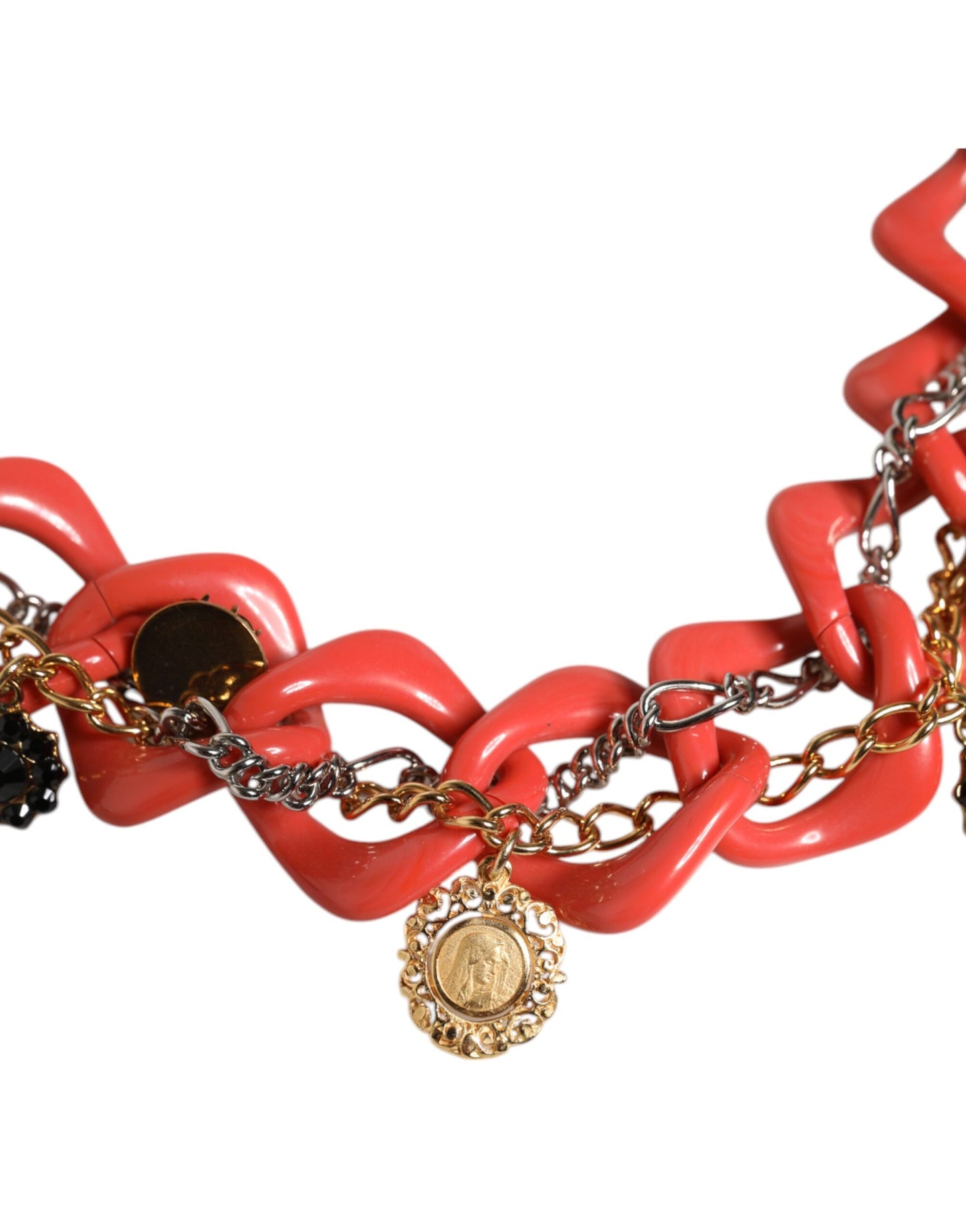 Многоцветен колан с верижка за талията Dolce & Gabbana