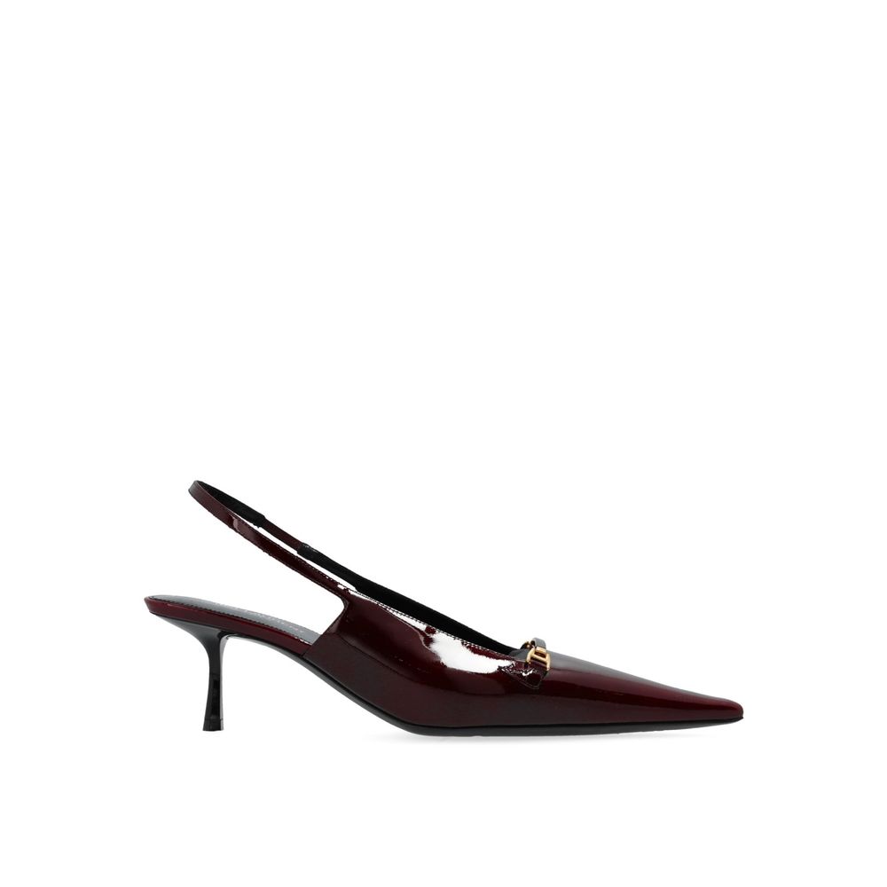 Кожени обувки с каишка през рамо Saint Laurent 'Carine'