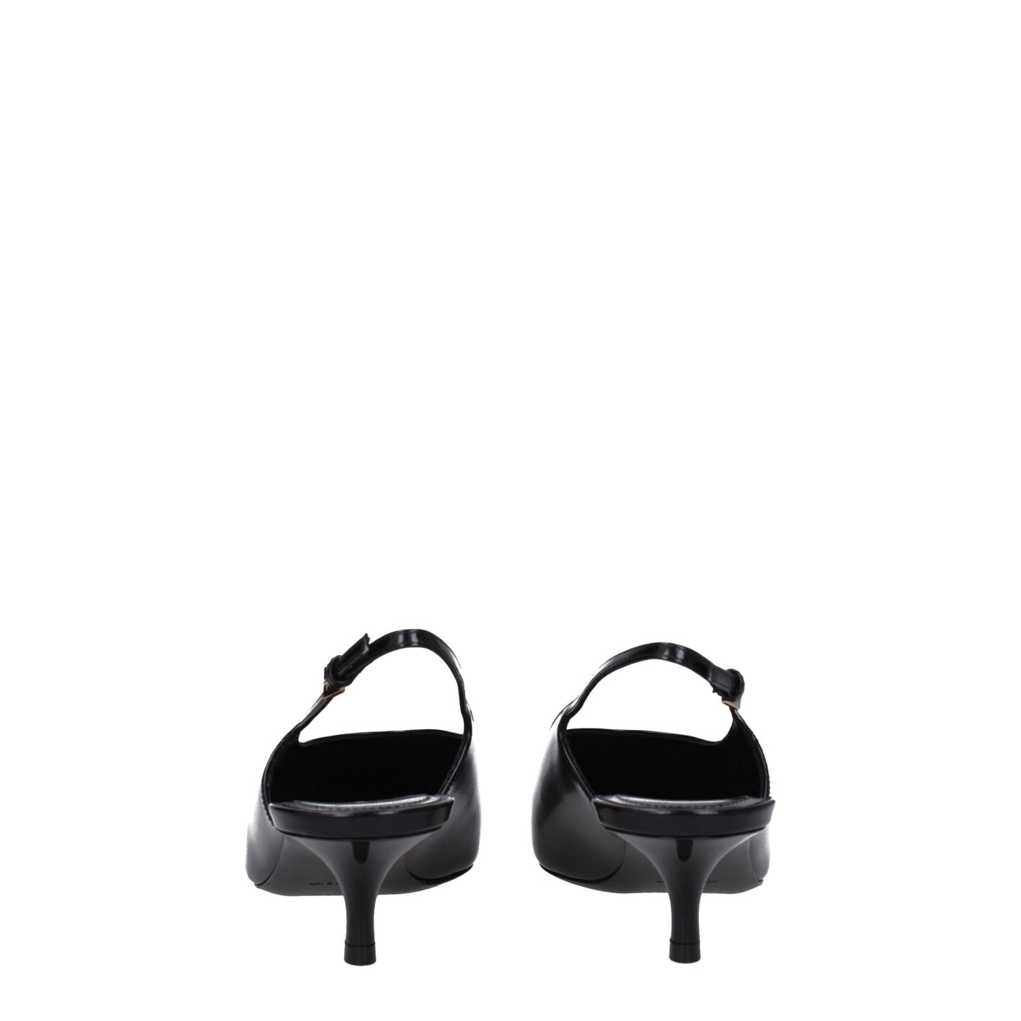 Черни кожени обувки на среден ток Givenchy