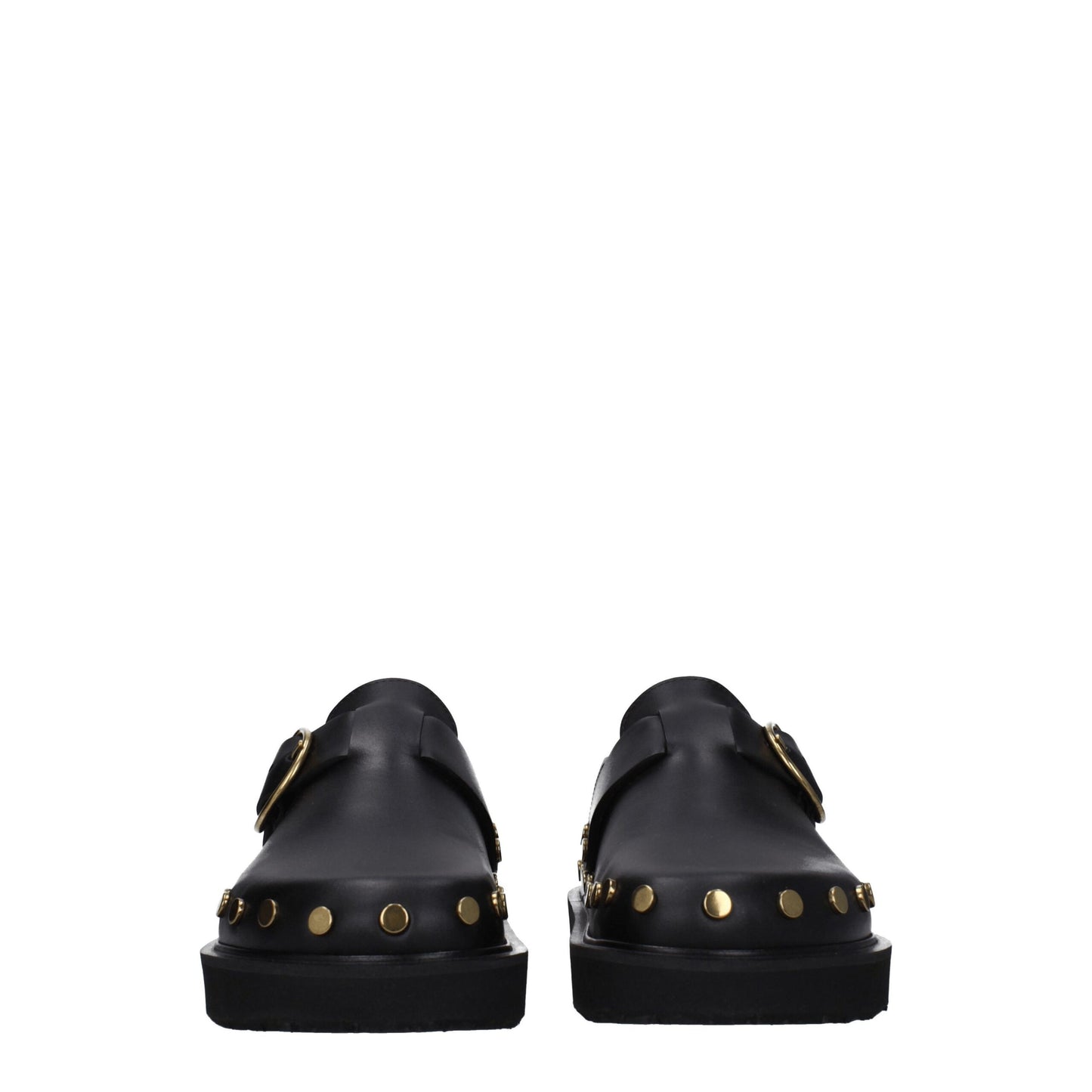 Черни кожени чехли Isabel Marant