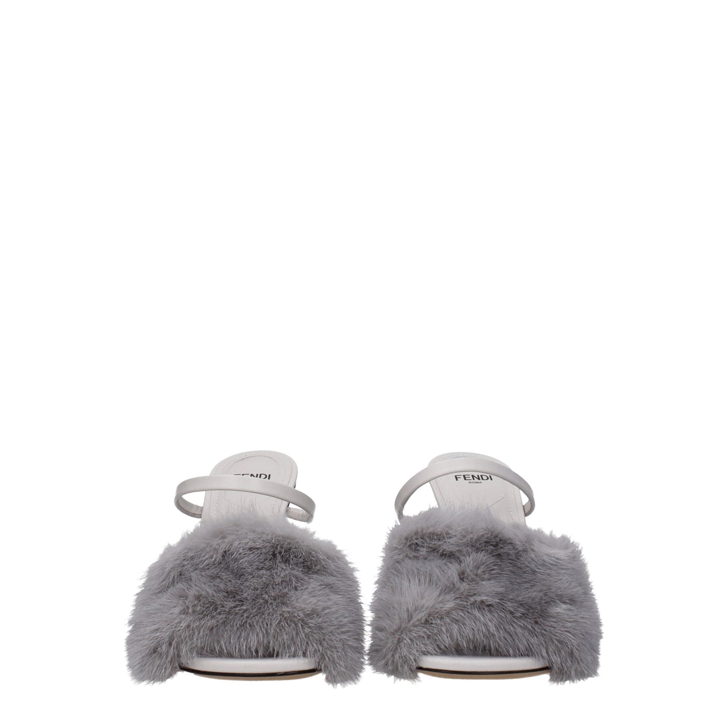 Сандали от сива норка Fendi