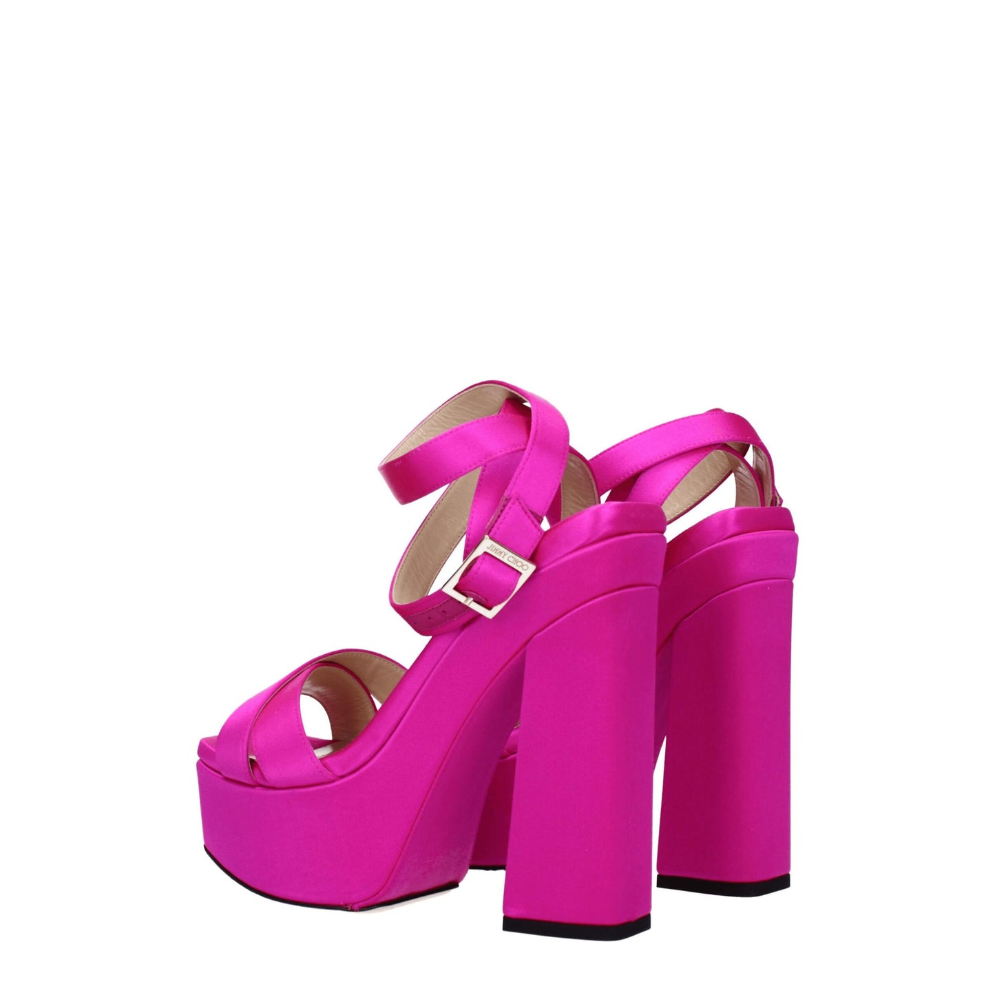 Jimmy Choo Розови сатенени платформи