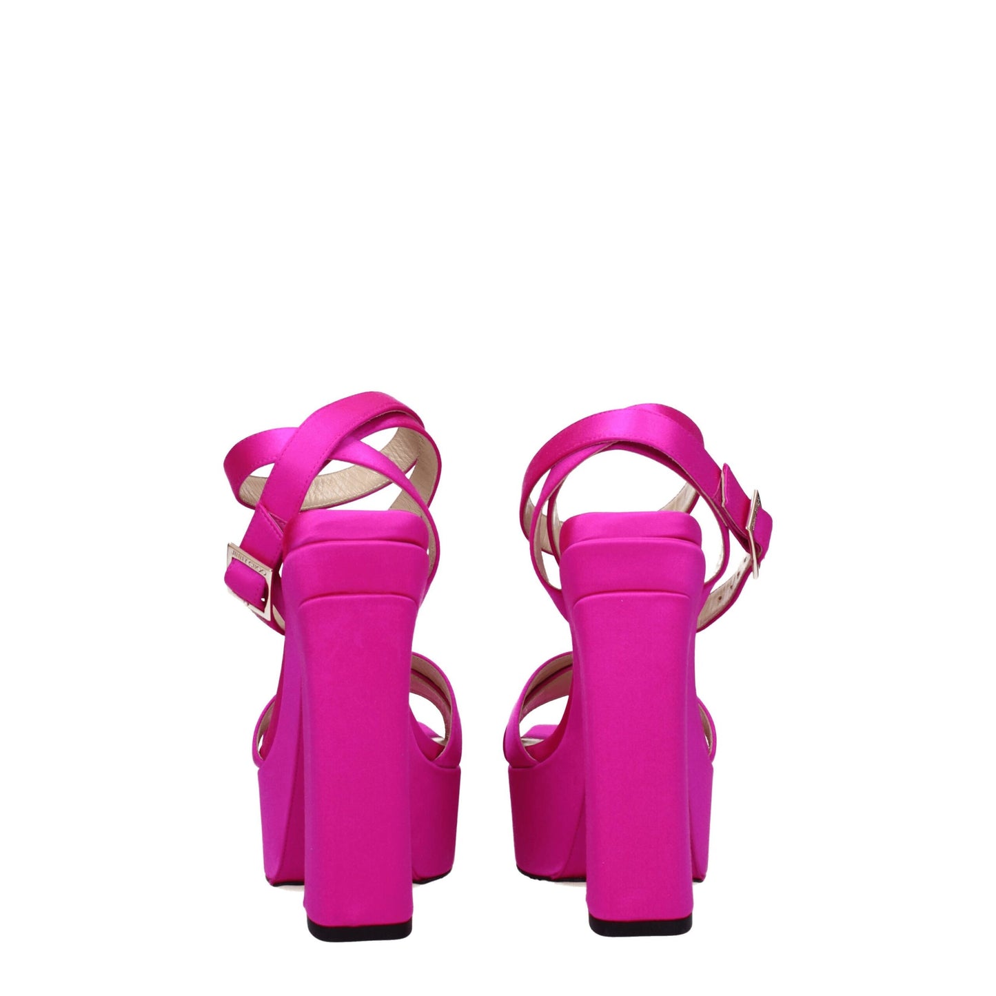 Jimmy Choo Розови сатенени платформи
