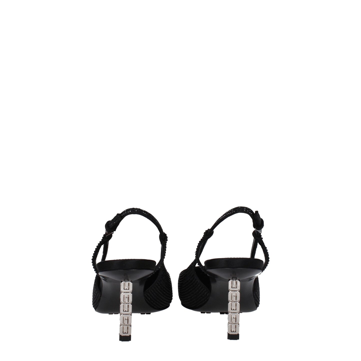 Черни платнени обувки на висок ток Givenchy