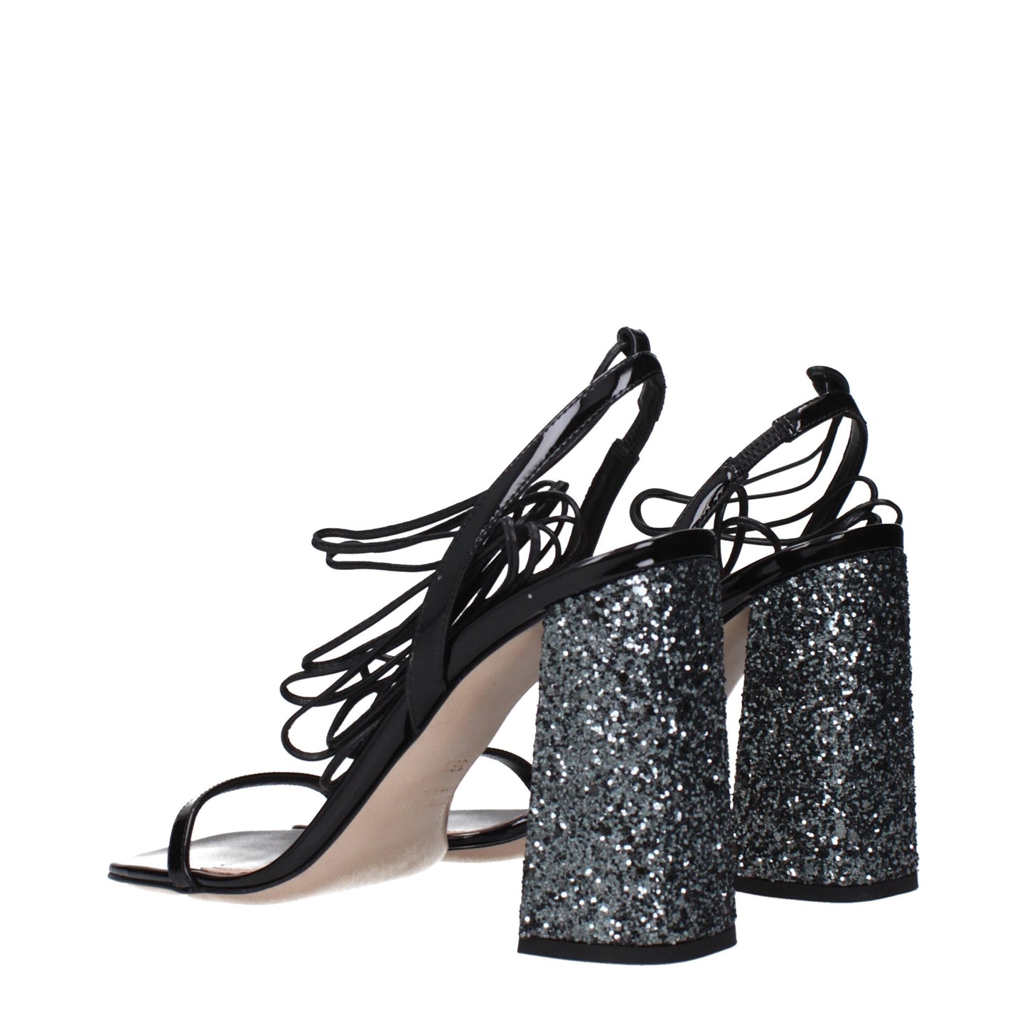Черни кожени платформи Miu Miu