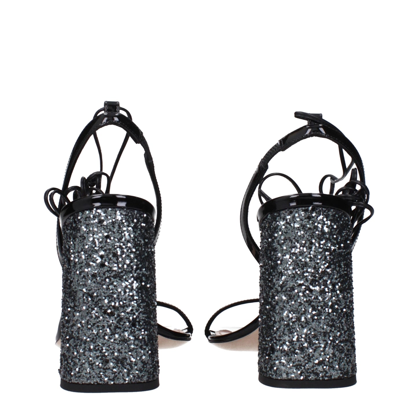 Черни кожени платформи Miu Miu