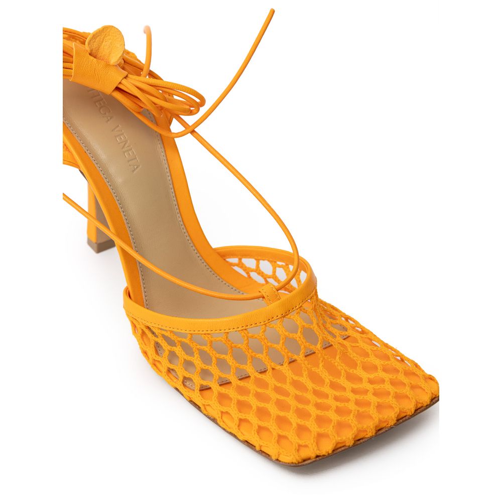 Ботички Bottega Veneta Orange от плат и кожа