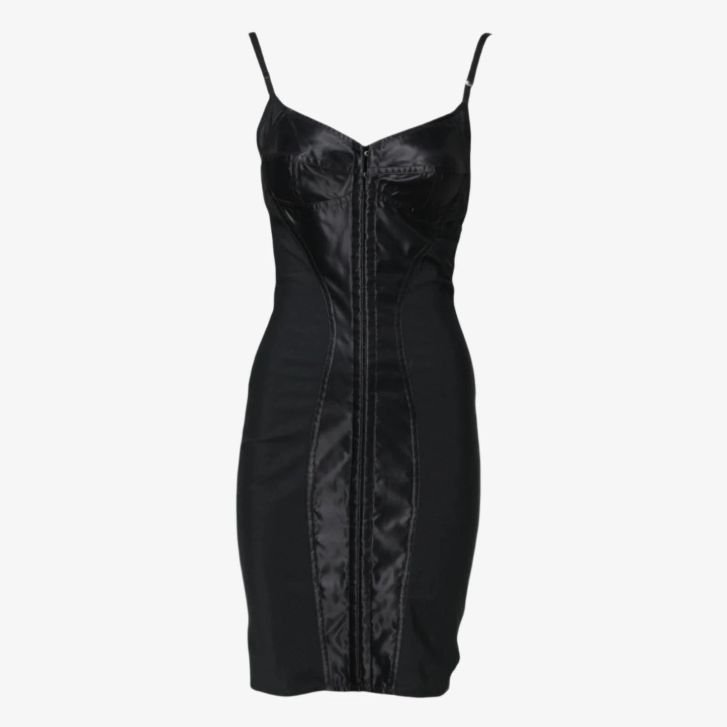 Dolce & Gabbana Black Spaghetti Strap Bodycon Sheath Dress