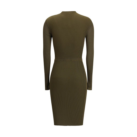 Self-Portrait Ribbed midi Dress