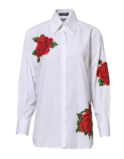 Риза с бродерия от бяла роза Dolce &amp; Gabbana