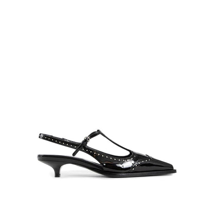 Кожени обувки с каишка презрамка Miu Miu