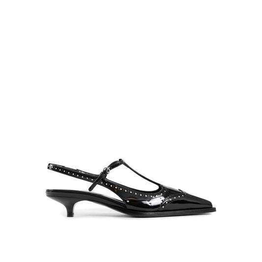 Кожени обувки с каишка презрамка Miu Miu