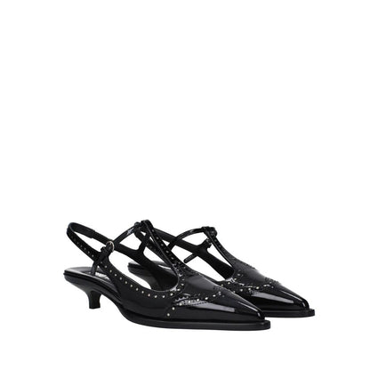 Кожени обувки с каишка презрамка Miu Miu