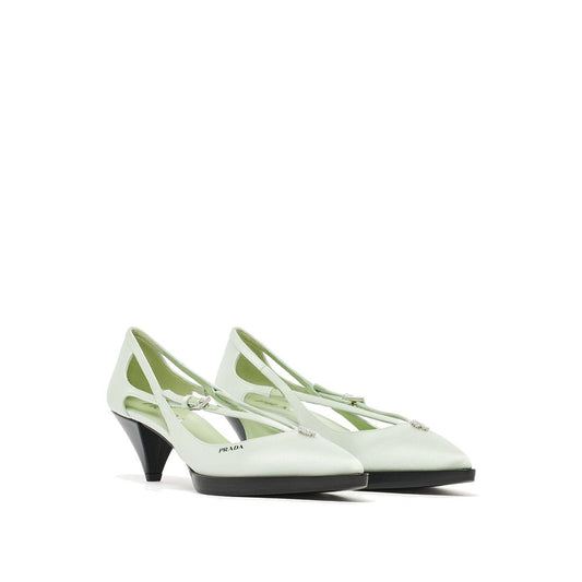 Сатенени обувки с изрез Prada