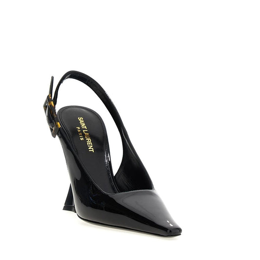 Кожени обувки с каишка презрамка Saint Laurent „Dune“