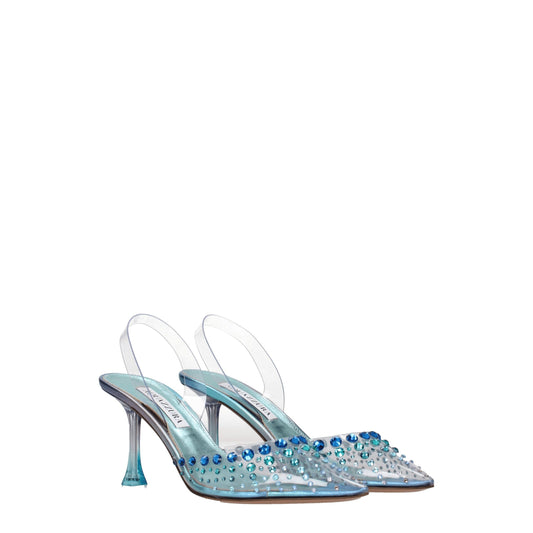 Прозрачни PVC сандали с висок ток Aquazzura