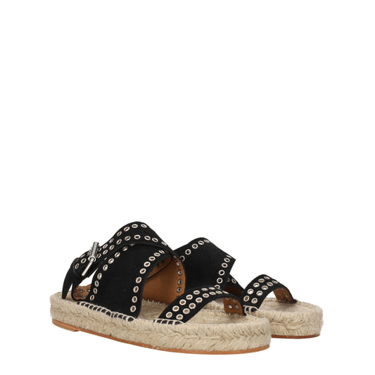 Черни кожени плоски сандали Isabel Marant