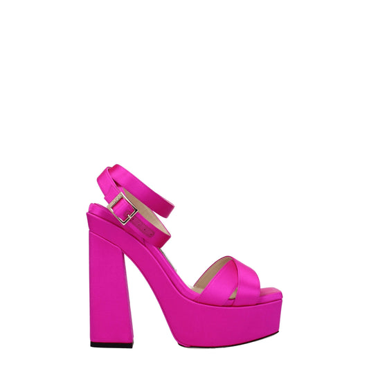Jimmy Choo Розови сатенени платформи
