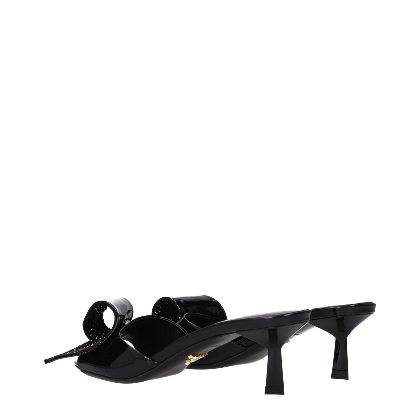 Черни кожени сандали Prada