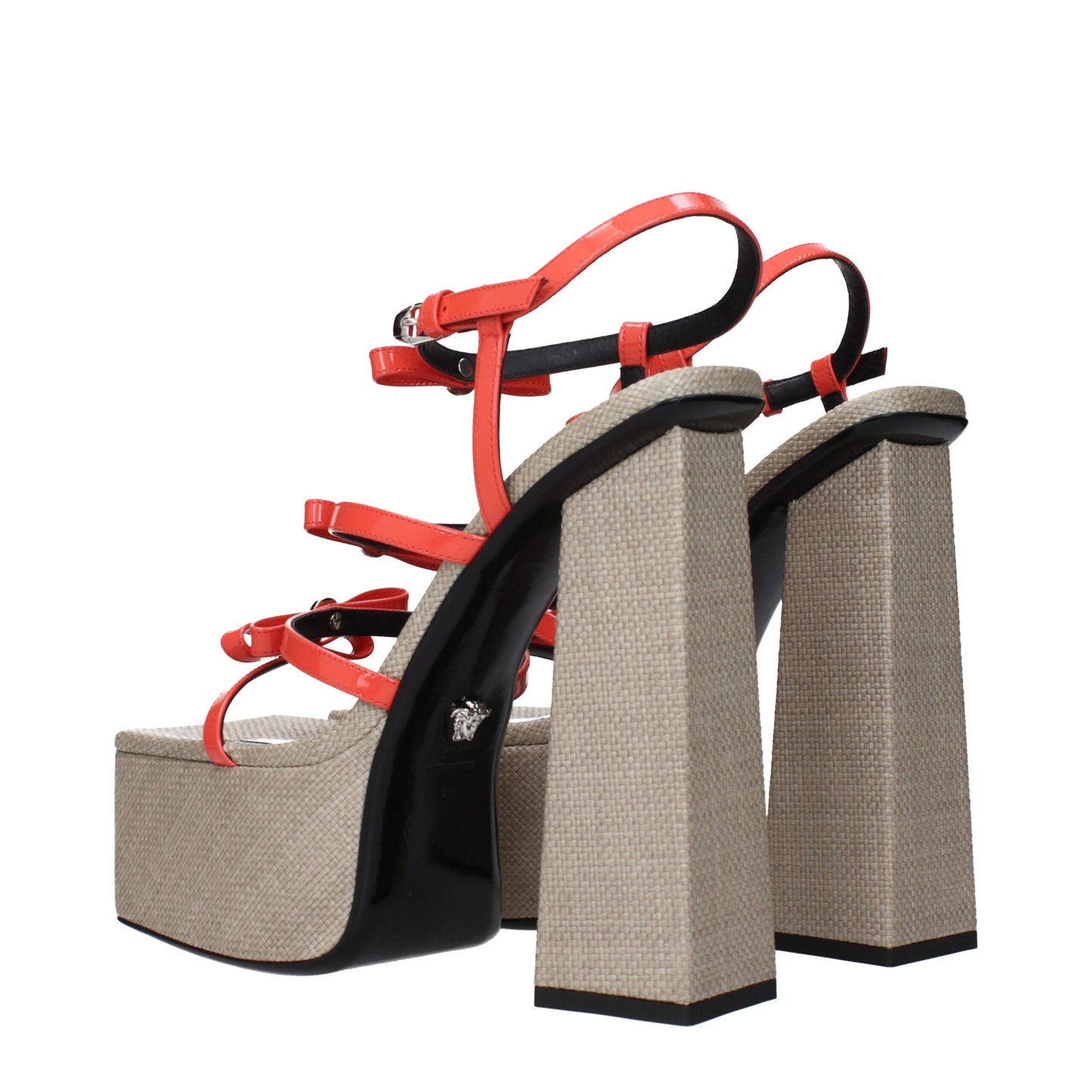 Кожени платформи Versace Orange