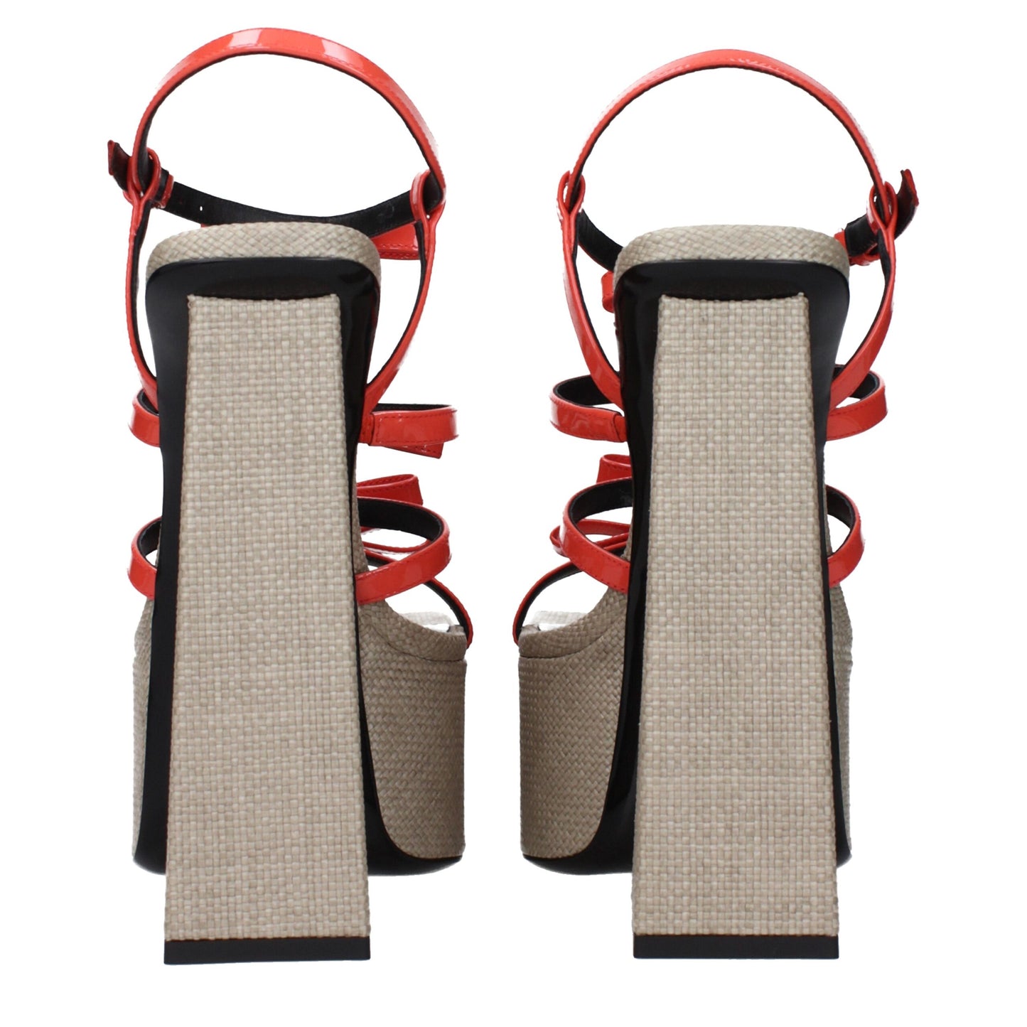 Кожени платформи Versace Orange