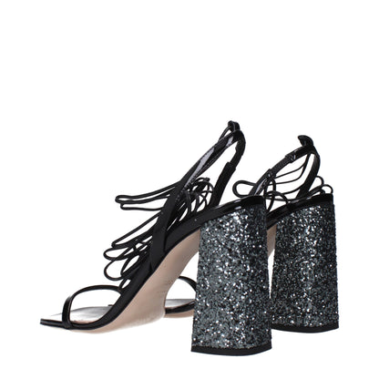 Черни кожени платформи Miu Miu