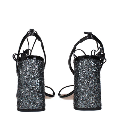 Черни кожени платформи Miu Miu