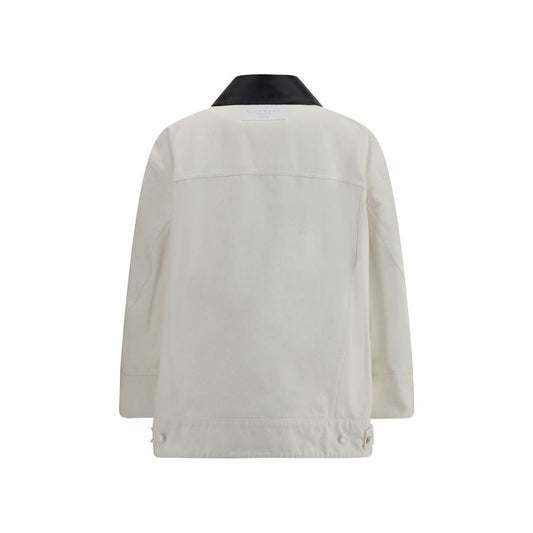 Givenchy DENIM PARKA WITH LEATHER COLLAR